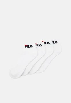 Fila Quarter Plain Half Terry Socks 4 Pack Unisex- Calcetines - White