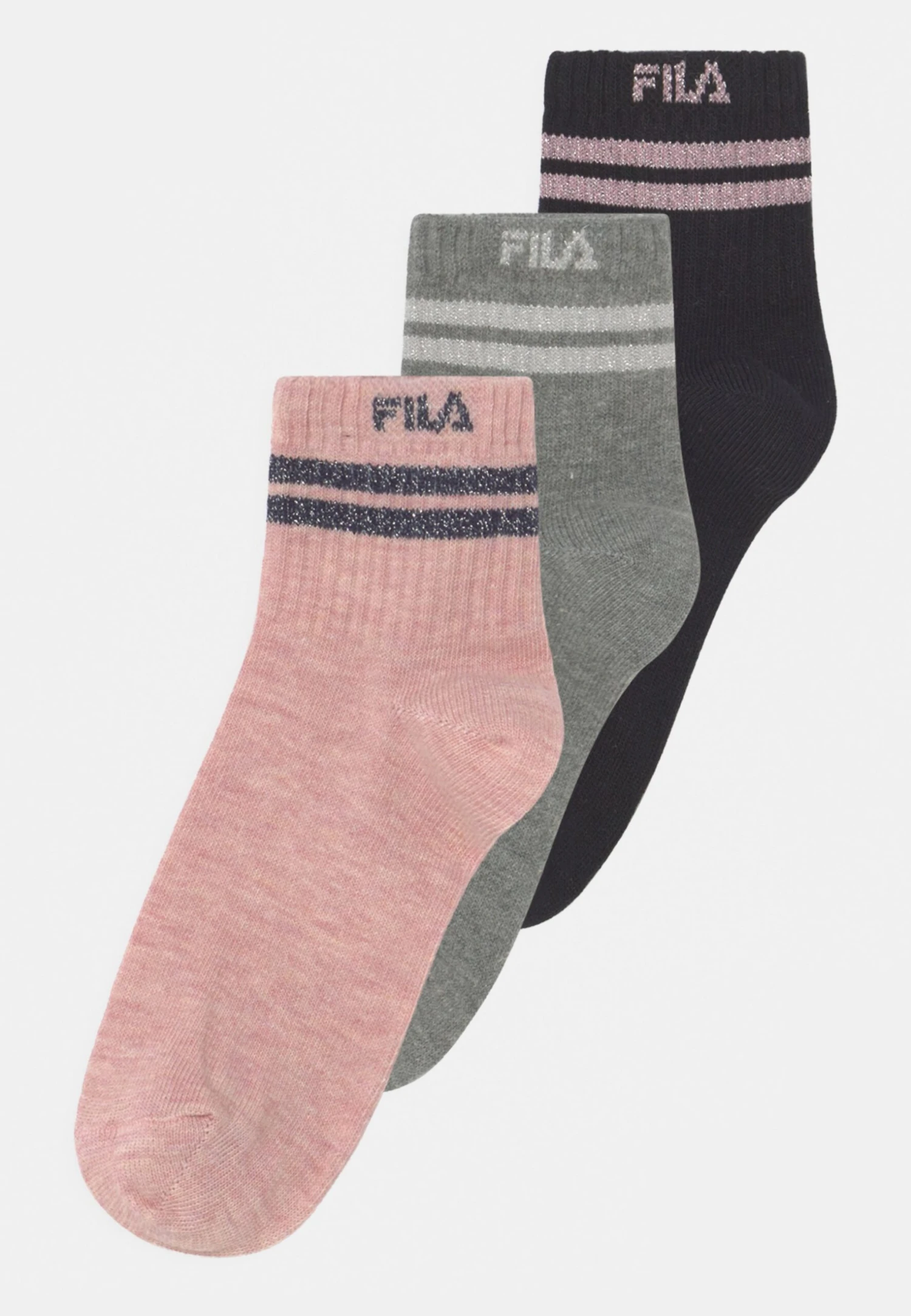 Fila Junior Boy Normal Plain Warm 3 Pack - Calcetines - Grey Pink Navy 1 Fila Junior Boy Normal Plain Warm 3 Pack - Calcetines - Grey Pink Navy