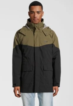 Fila Apparel Tanvald - Parka - Moonless Night/Burnt Olive