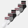 Fila Junior Quarter Unisex 6 Pack - Calcetines - Black/White/Grey