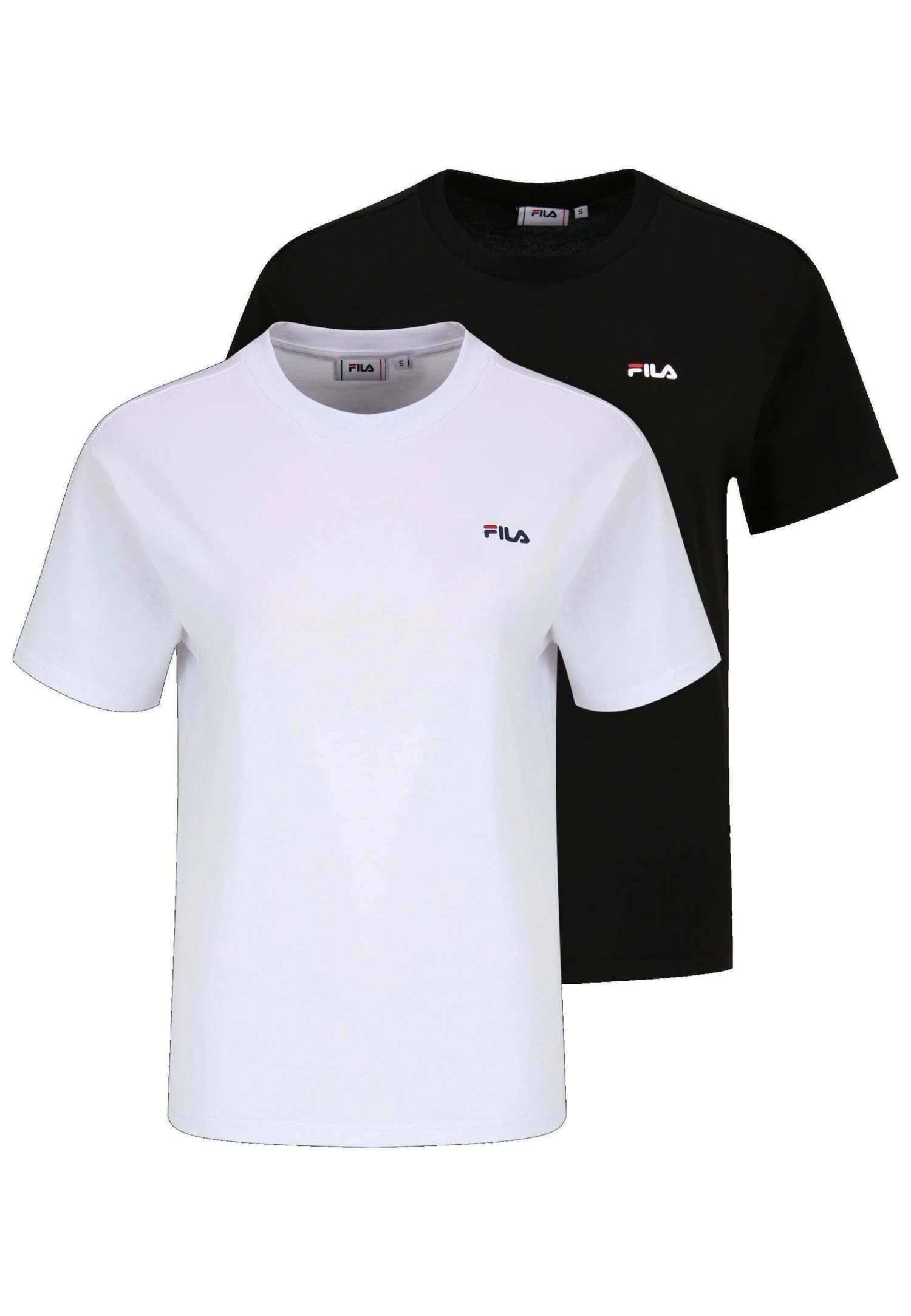Fila Bari 2Pack - Camiseta Básica - Schwarz/White 1 Fila Bari 2Pack - Camiseta Básica - Schwarz/White