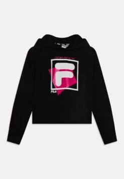 Fila Bibertal F-Box Logo Cropped Hoody - Jersey Con Capucha - Black