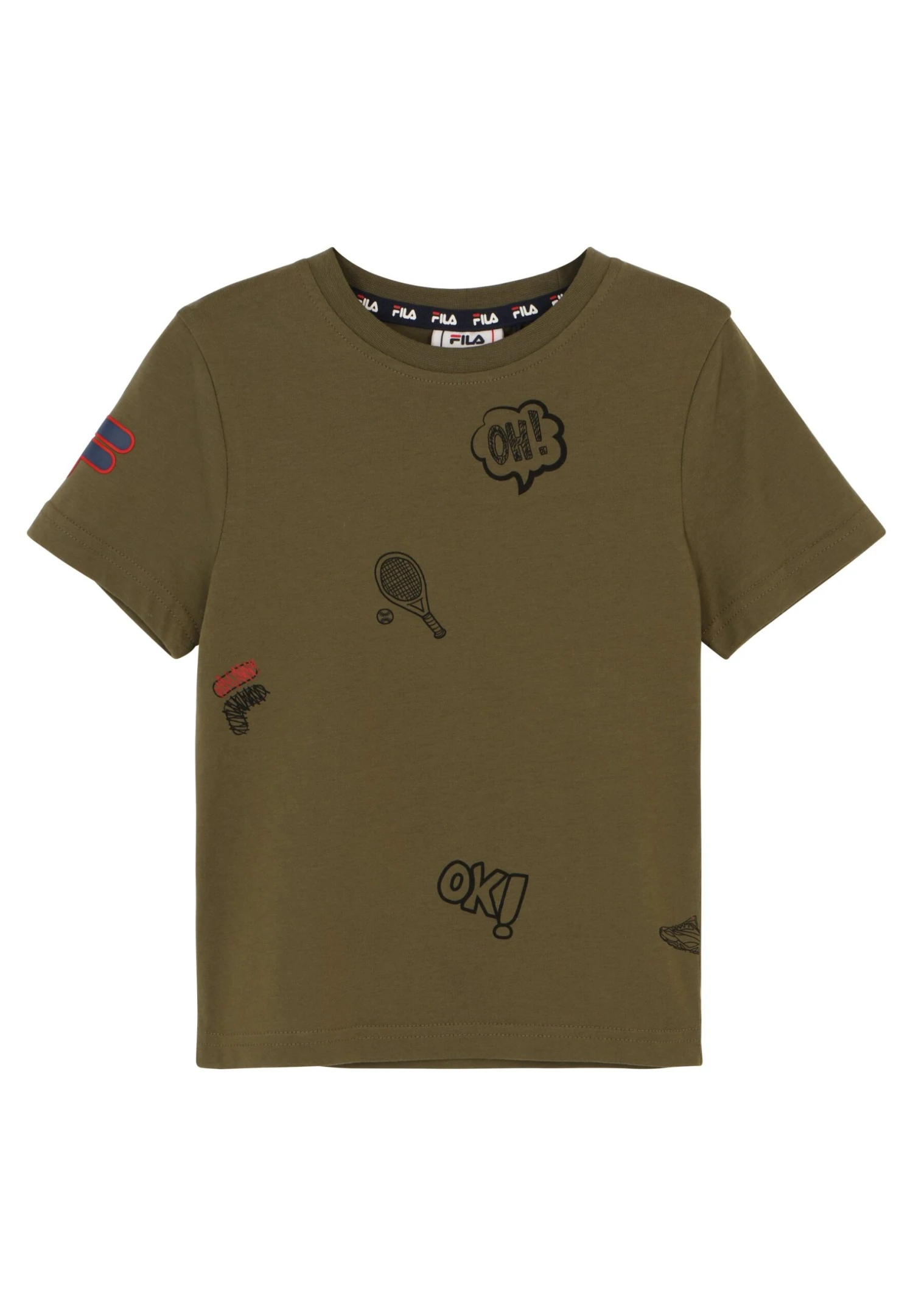 Fila Bamberg Tee - Camiseta Estampada - Burnt Olive 1 Fila Bamberg Tee - Camiseta Estampada - Burnt Olive