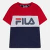 Fila Balimo Blocked Tee Unisex - Camiseta Estampada - Medieval Blue/True Red/Bright White