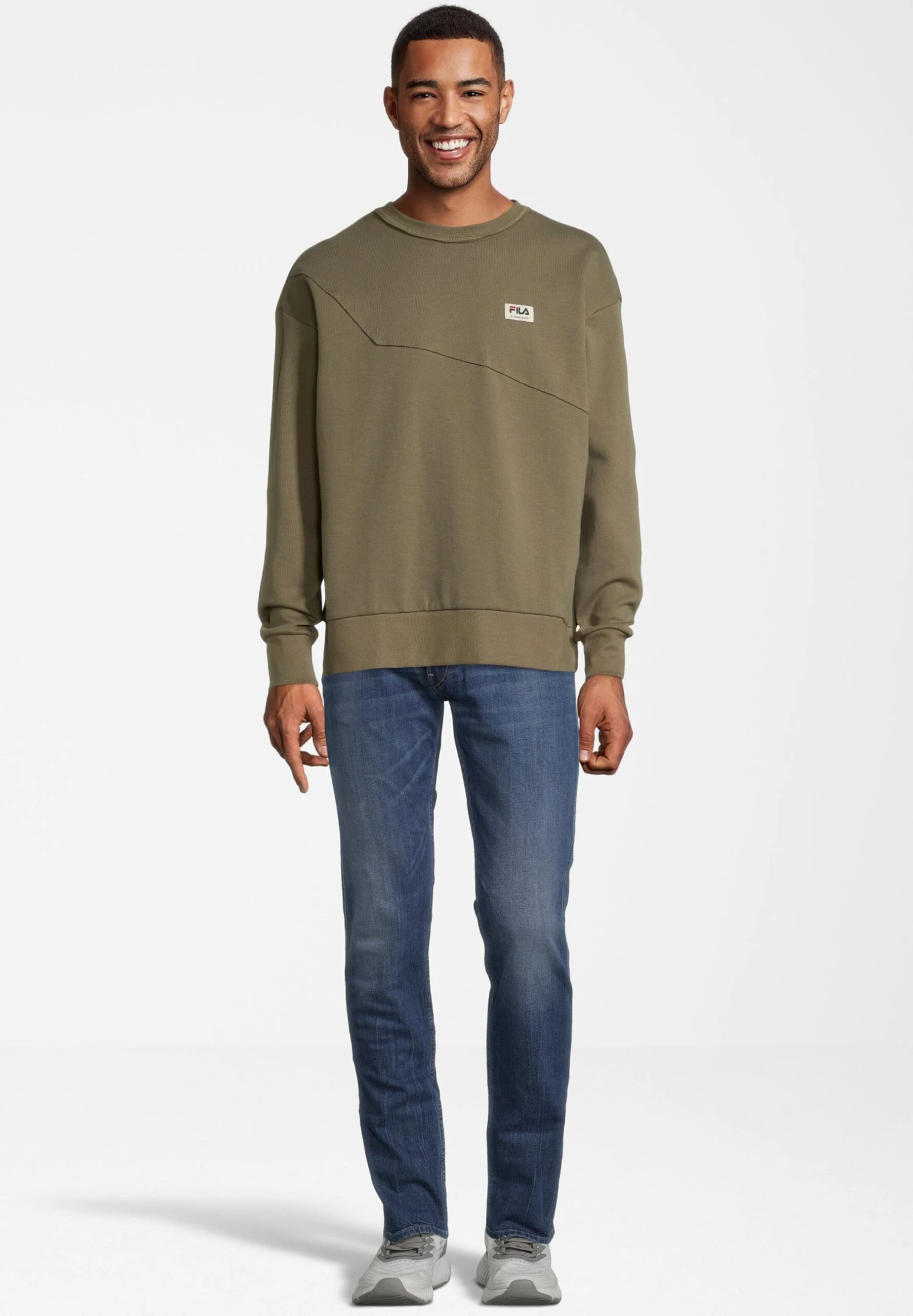 Fila Tricase Boxy Crew- Sudadera - Burnt Olive 2 Fila Tricase Boxy Crew- Sudadera - Burnt Olive - Imagen 2