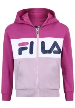 Fila Apparel Baar Ebenhausen Blocked Zip Unisex - Sudadera Con Cremallera - Fair Orchid Purple Orchid Bright White