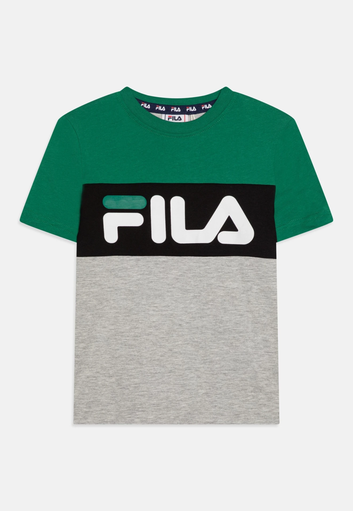 Fila Balimo Blocked Tee Unisex - Camiseta Estampada - Light Grey Melange/Verdant Green/Black 1 Fila Balimo Blocked Tee Unisex - Camiseta Estampada - Light Grey Melange/Verdant Green/Black