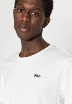 Fila Brod Tee 2 Pack - Camiseta Básica - Bright White/Medieval Blue -Fila 74b45c6cd55a42e7b2e2f3a384459aae