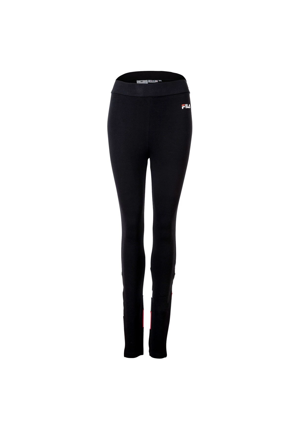 Fila Salino Long Logo Stret - Leggings - Schwarz Rot 1 Fila Salino Long Logo Stret - Leggings - Schwarz Rot