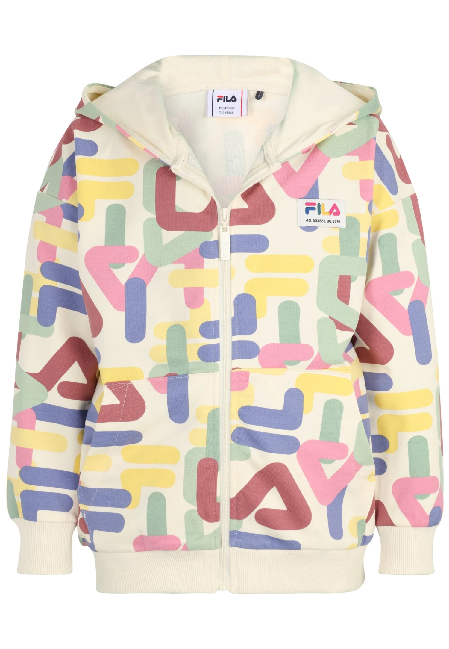 Fila Trennewurth Aop- Sudadera Con Cremallera - Antique White Letter Aop 1 Fila Trennewurth Aop- Sudadera Con Cremallera - Antique White Letter Aop