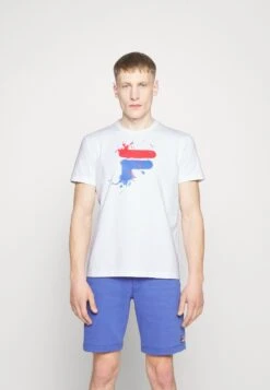 Fila Nevio - Camiseta Estampada - White/Red