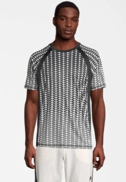 Fila Apparel Radville Raglan - Camiseta Estampada - Egret Fade Aop