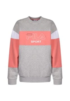 Fila Lana Crew- Sudadera - Light Grey Melange Bros / Shell Pink / Bright White