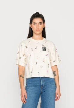 Fila Tempe Oversized Tee - Camiseta Estampada - Bright White/Medieval Blue/True Red