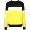 Fila Jacoby Blocked Tape Crew - Sudadera - Black Aurora Bright White