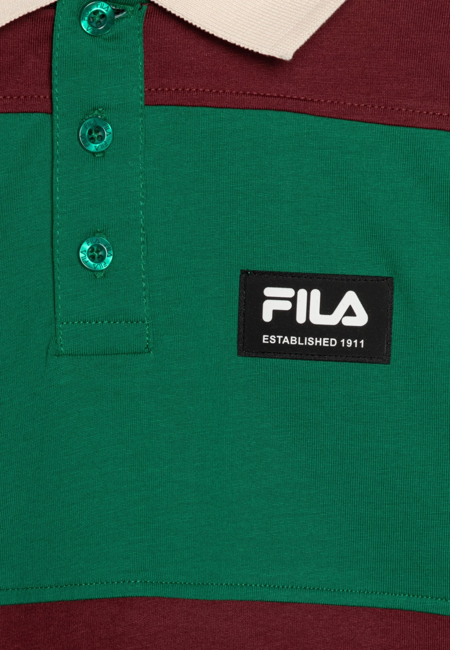 Fila Thierstein Unisex - Polo - Verdant Green/Tawny Port 3 Fila Thierstein Unisex - Polo - Verdant Green/Tawny Port - Imagen 3