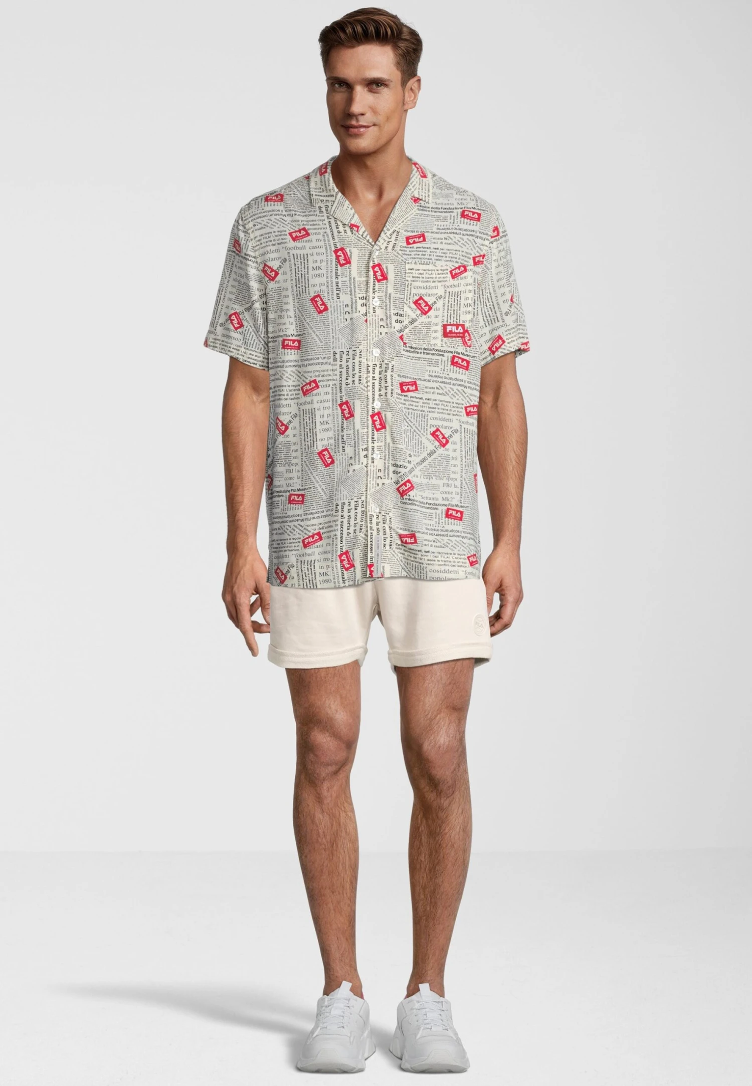 Fila Tutin Aop Resort- Camisa - Sweet Corn Newspaper Aop 2 Fila Tutin Aop Resort- Camisa - Sweet Corn Newspaper Aop - Imagen 2