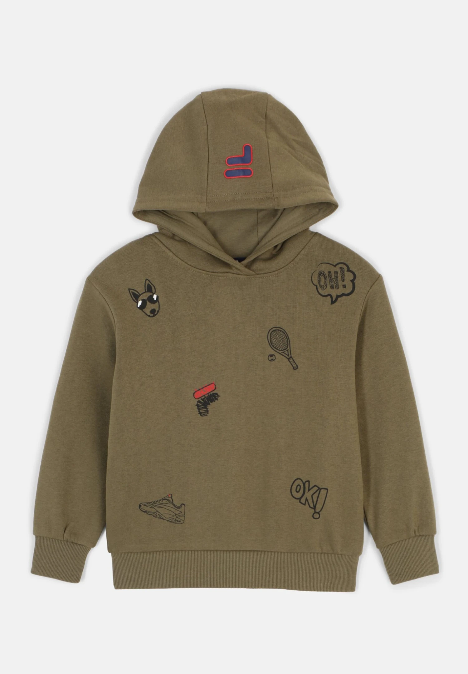 Fila Bakersield - Jersey Con Capucha - Burnt Olive 2 Fila Bakersield - Jersey Con Capucha - Burnt Olive - Imagen 2