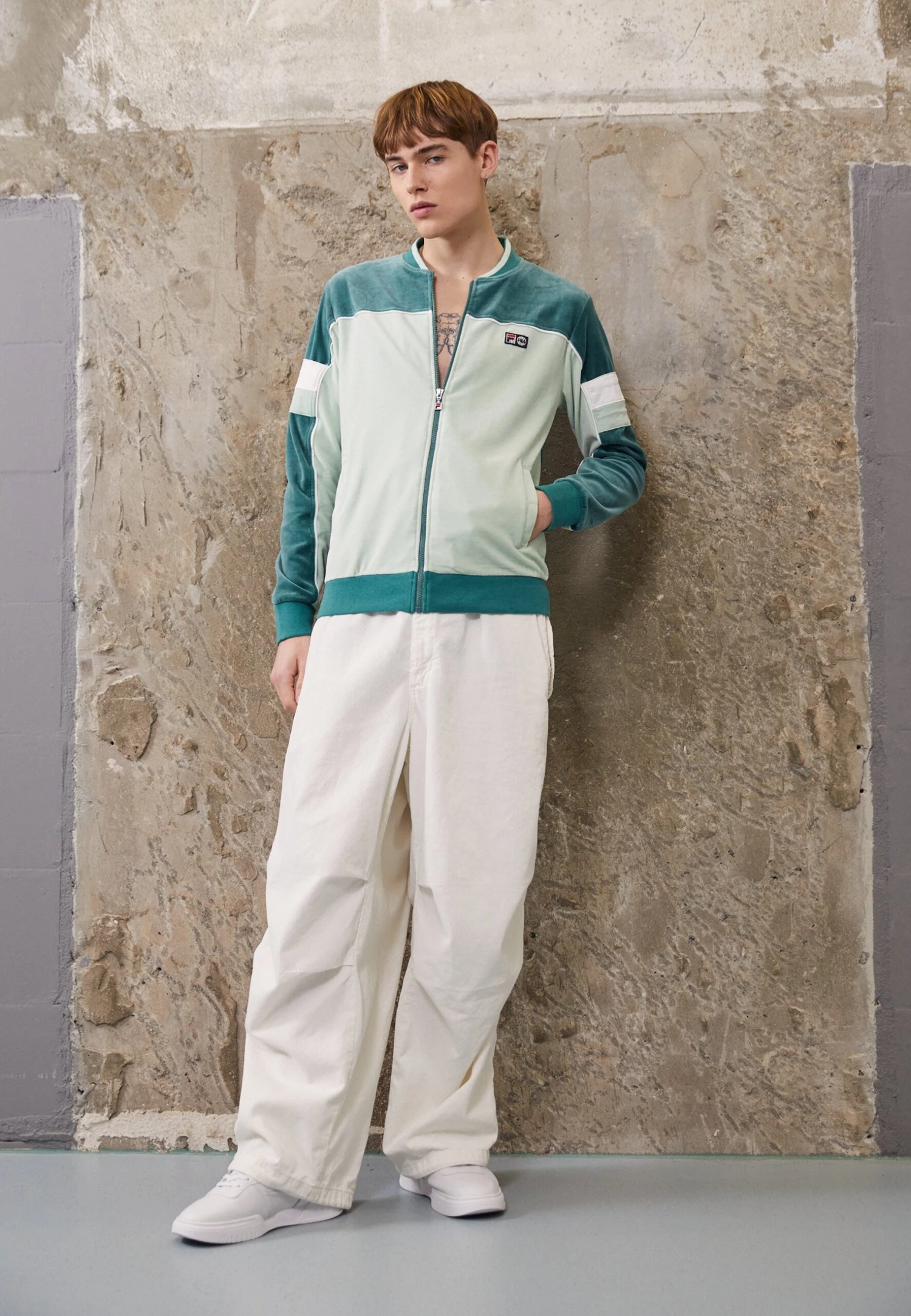 Fila Zielitz Jacket With Zipper - Sudadera Con Cremallera - Blue Spruce/Silt Green 2 Fila Zielitz Jacket With Zipper - Sudadera Con Cremallera - Blue Spruce/Silt Green - Imagen 2