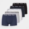 Fila Man 5 Pack - Culotte - White/Black/Dark Blue/Grey/Jeans Melange