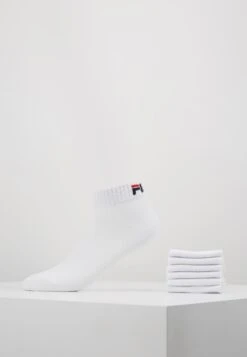 Fila Quarter Plain 6 Pack - Calcetines - White