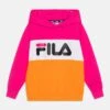 Fila Bagana Blocked Hoody Unisex - Sudadera - Orange Peel/Fuchsia Purple/Bright White