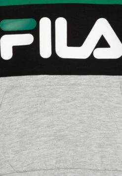 Fila Bagana Blocked Hoody Unisex - Sudadera - Light Grey Melange/Verdant Green/Black -Fila ccc30bfba184498f8f41a1bb3ba22aea