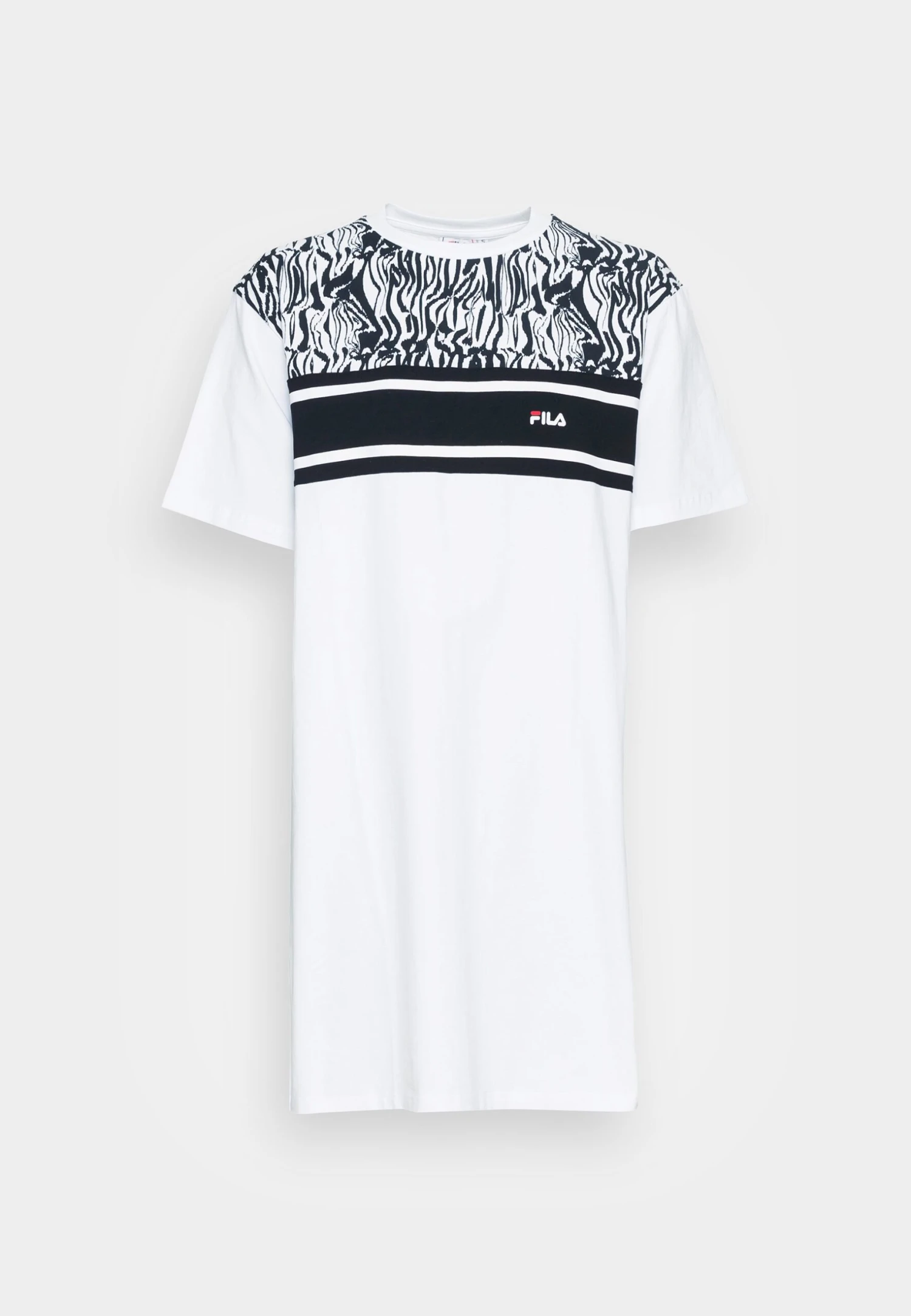 Fila Budva Tee Dress - Vestido Ligero - Bright White/Black 4 Fila Budva Tee Dress - Vestido Ligero - Bright White/Black - Imagen 4