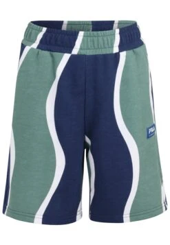Fila Teupitz Aop Relaxed - Pantalón Corto De Deporte - Blue Spruce Waves Aop