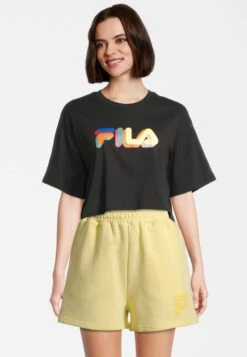Fila Apparel Beuna Cropped Graphic Tee - Camiseta Estampada - Black