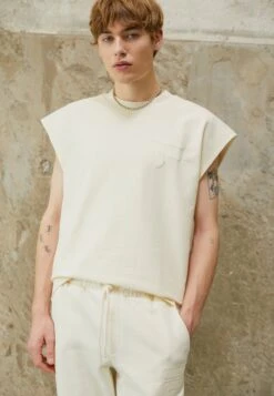 Fila Copertino Oversized Tank - Camiseta Estampada - Antique White