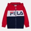 Fila Baar Ebenhausen Blocked Zip Hoody Unisex - Sudadera Con Cremallera - Medieval Blue/True Red/Bright White