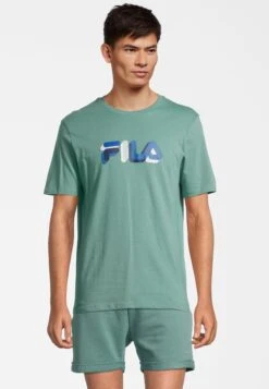 Fila Apparel Blunk Regular Graphic Tee - Camiseta Estampada - Beryl Green