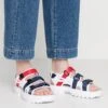Fila Disruptor - Sandalias Con Plataforma - White/Navy/Red