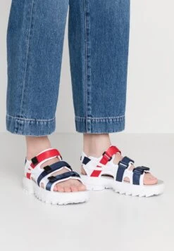 Fila Disruptor - Sandalias Con Plataforma - White/Navy/Red