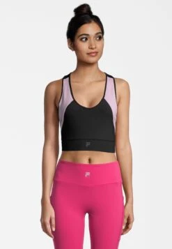 Fila Revere- Sujetador Deportivo - Black Fair Orchid
