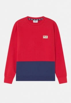 Fila Brüssel Crew Blocked Unisex - Sudadera - True Red/Medieval Blue