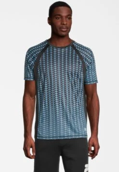 Fila Apparel Radville Raglan - Camiseta Estampada - Adriatic Blue Fade Aop