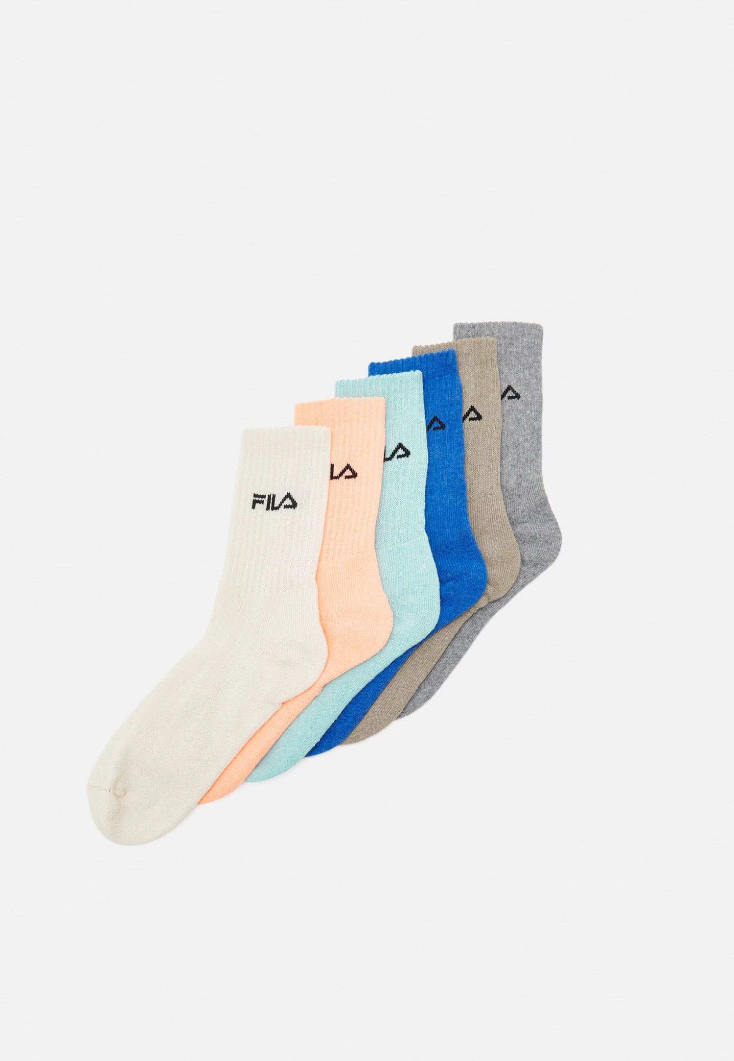 Fila Italia Unisex 6 Pack - Calcetines - Sand Beige/Oron/Ecru/Celadon/Bosphorus/Ash Grey 1 Fila Italia Unisex 6 Pack - Calcetines - Sand Beige/Oron/Ecru/Celadon/Bosphorus/Ash Grey