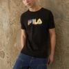 Fila Blunk Regular Graphic Tee - Camiseta Estampada - Black